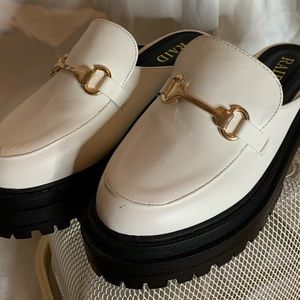 RAID White/Black Chunky Loafer Mule 😍😍😍